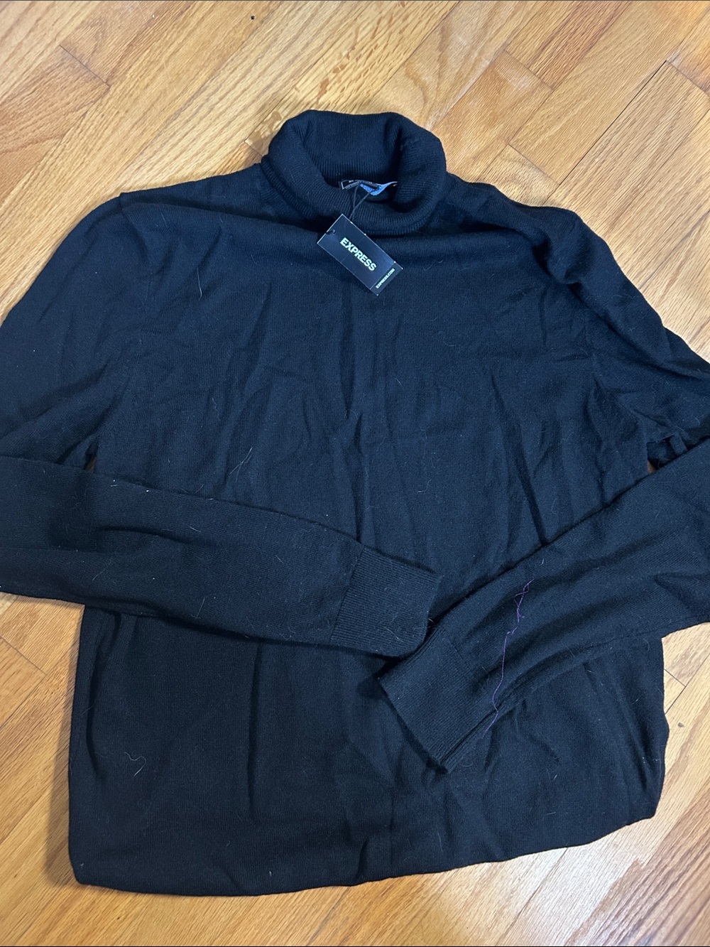 Express Men's Black Turtleneck Sweater